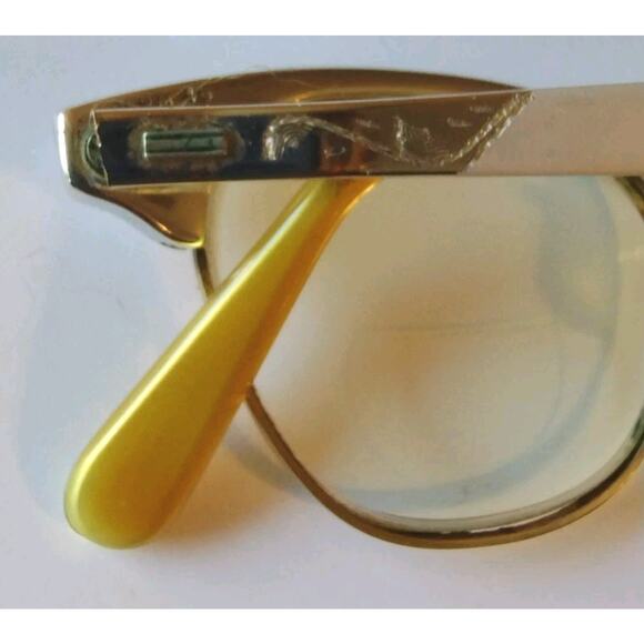 Vintage Cat Eye 12K GF & Silver US Optical 5 3/4 Alum 46 Retro Glasses Frames - Picture 5 of 16